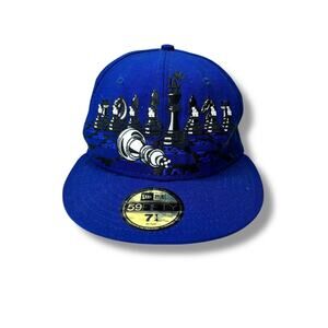 Los Angeles Dodgers Chess New Era 59Fifty Baseball Hat Size‎ 7-1/4 MLB Fitted
